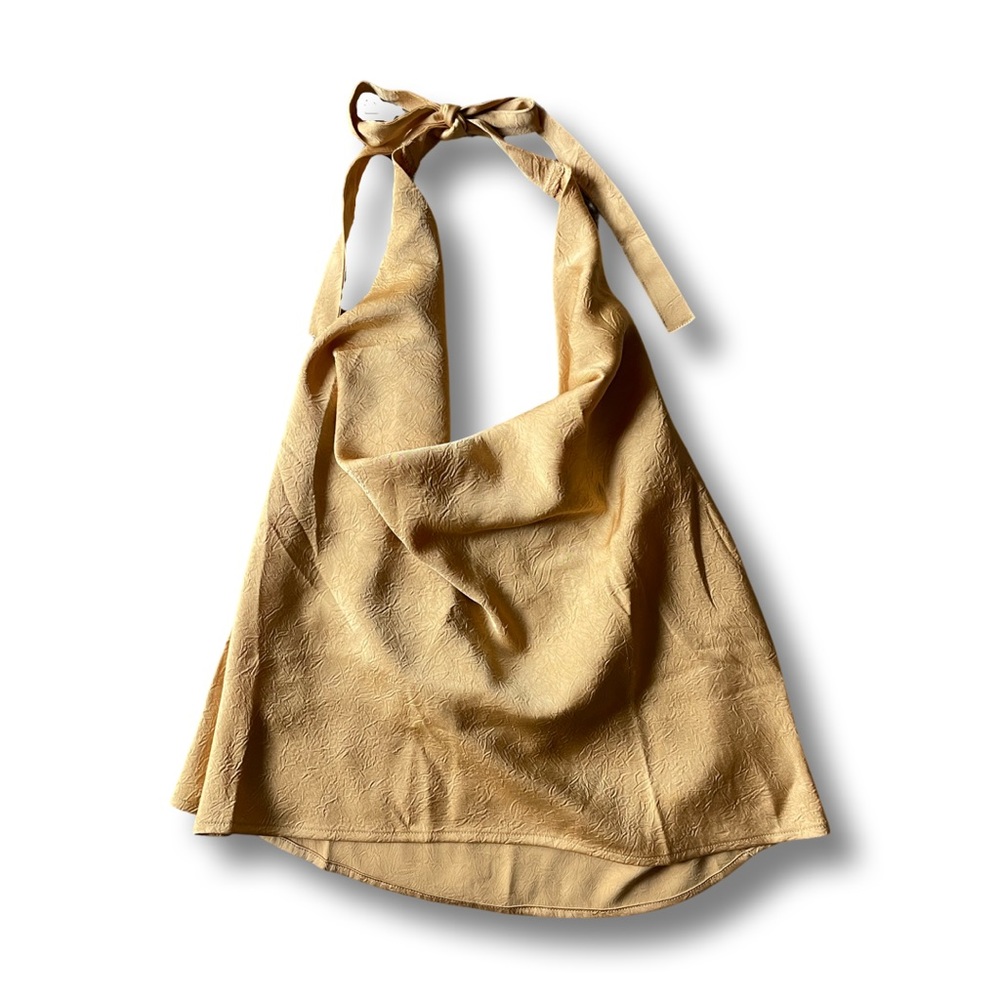 12th Tribe gold, tie halter top (S)